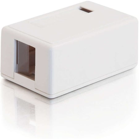 C2G KEYSTONE SURFACE MOUNT BOX 1-PORT WHT 3831